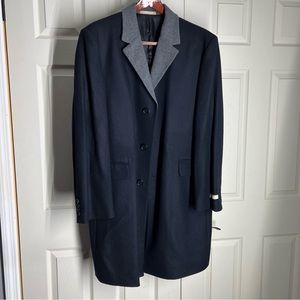 Micheal Kors men’s long coat brand new size 46L in navy and grey